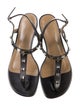 Hermès Olivia Leather T-Strap Sandals