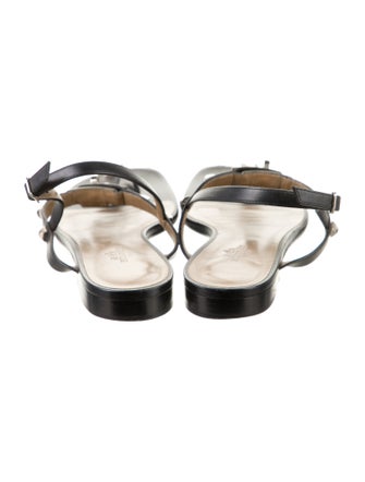 Hermès Olivia Leather T-Strap Sandals