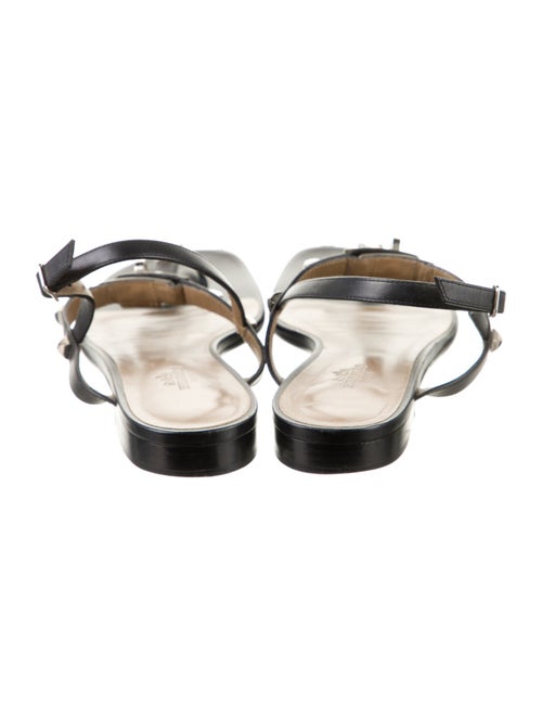 Hermès Olivia Leather T-Strap Sandals
