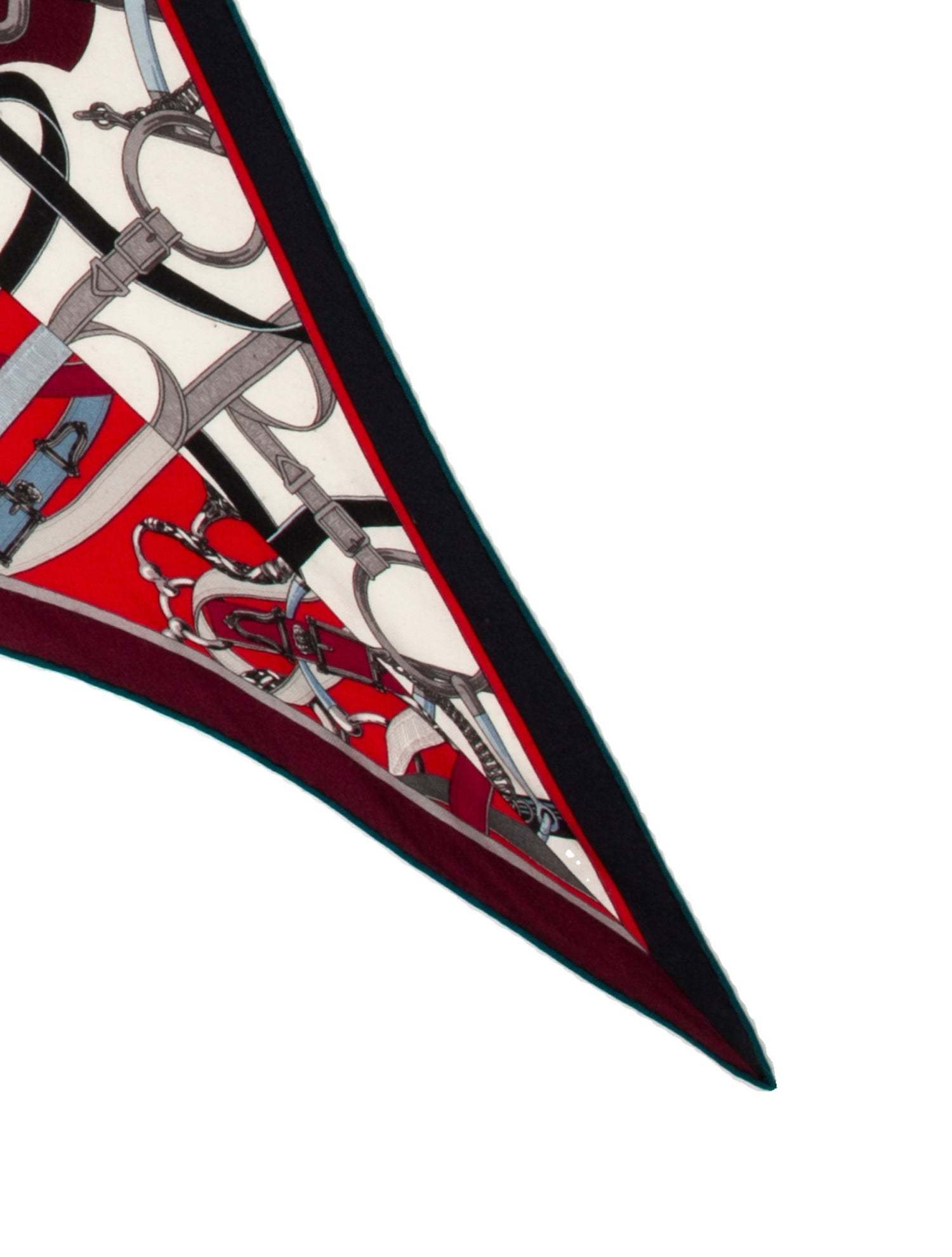 Hermès Eperon d'Or Remix Losange Cashmere Triangle Scarf