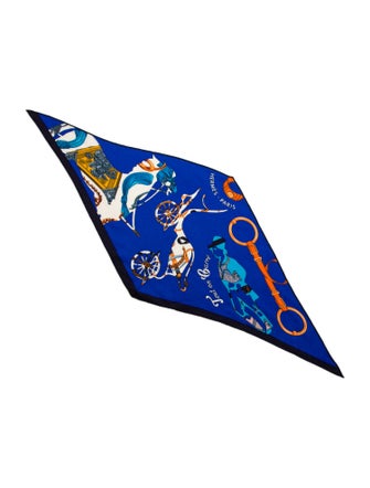 Hermès Eperon d'Or Remix Losange Cashmere Triangle Scarf