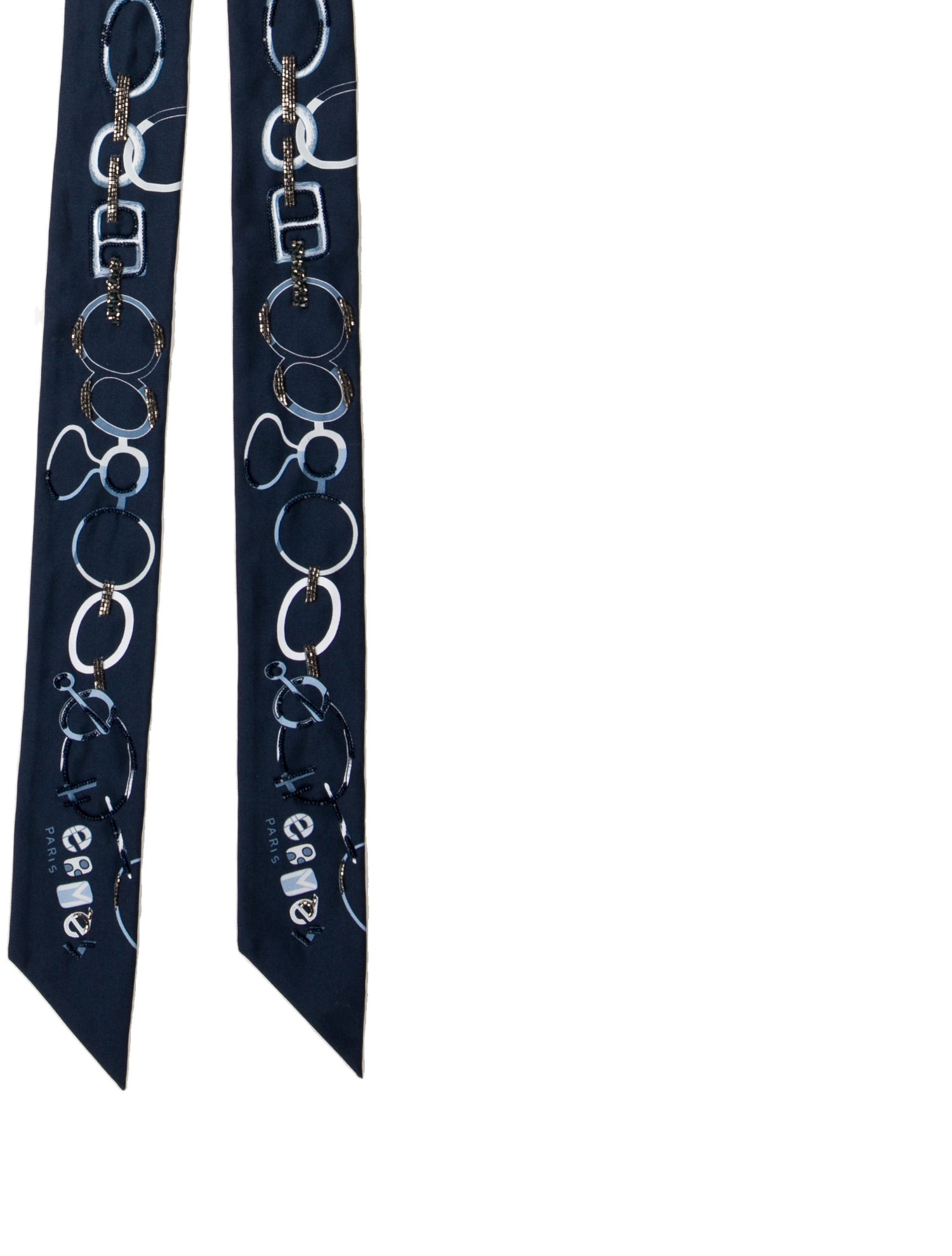 Hermès Do Re Boucles Silk Twilly Scarf