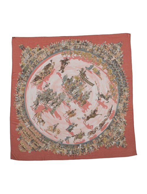 Hermès Cirque Molier Mousseline Silk Shawl