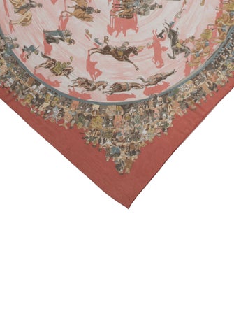 Hermès Cirque Molier Mousseline Silk Shawl