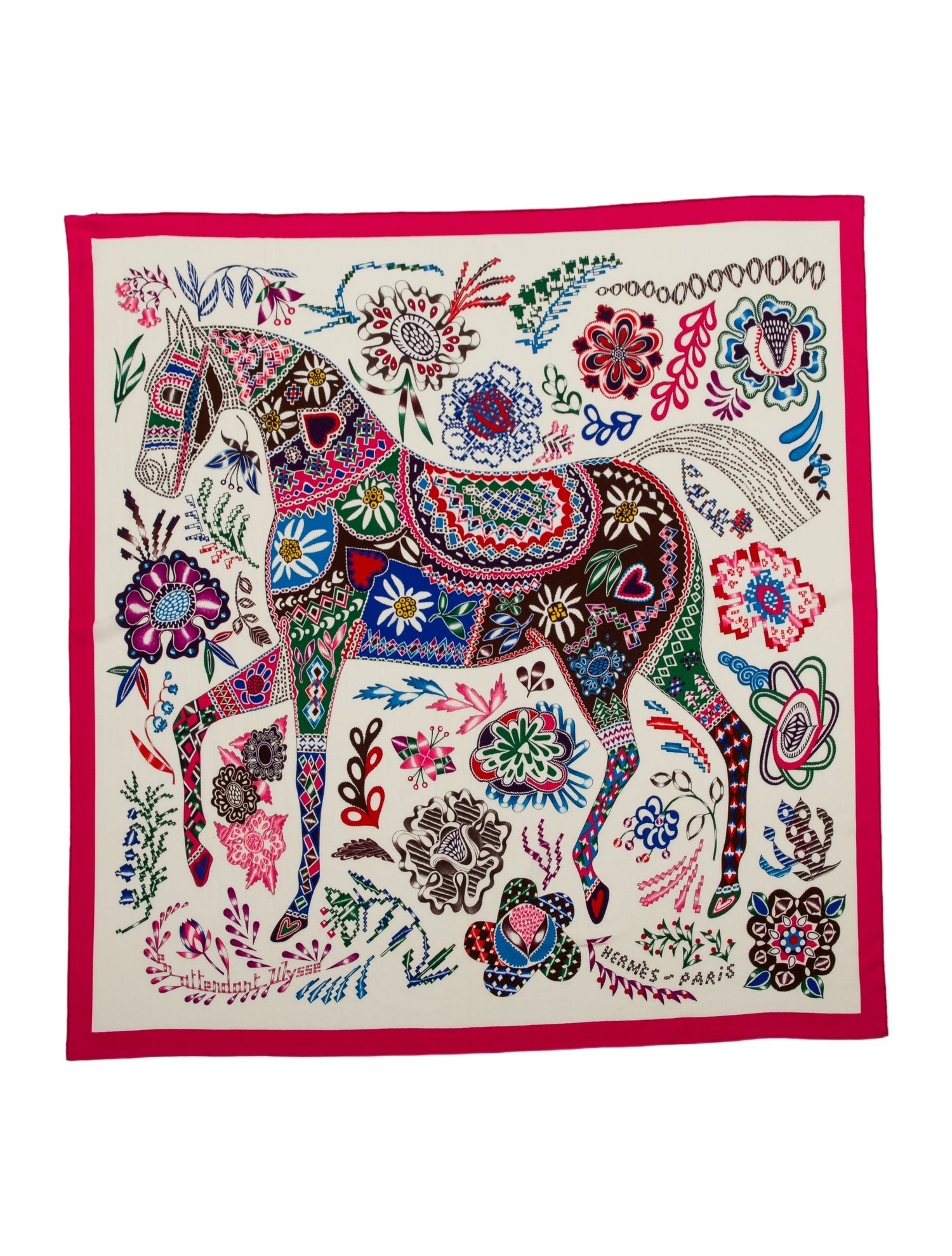 Hermès En Attendant Ulysse Silk Shawl w/ Tags