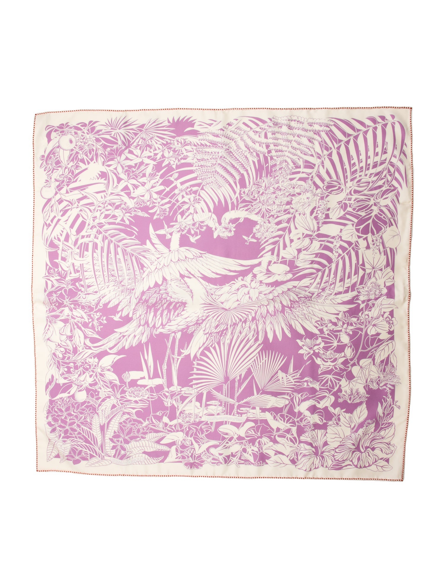 Hermès Flamingo Party Double Face Silk Scarf w/ Tags