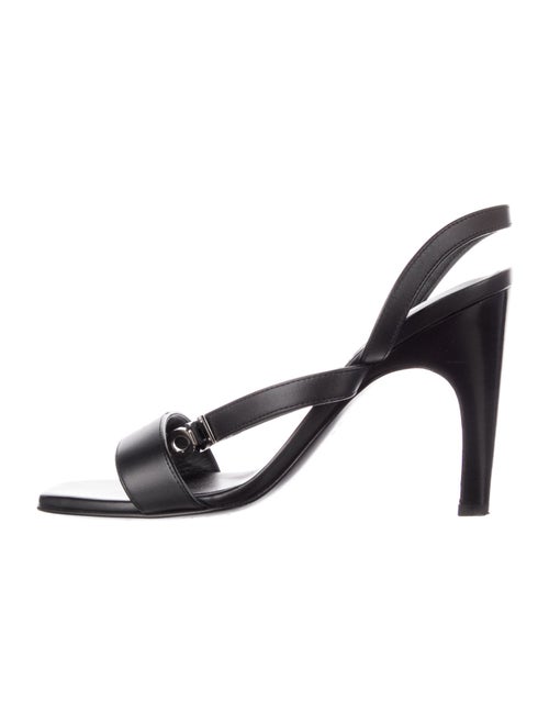 Hermès Glamour 75 Leather Slingback Sandals