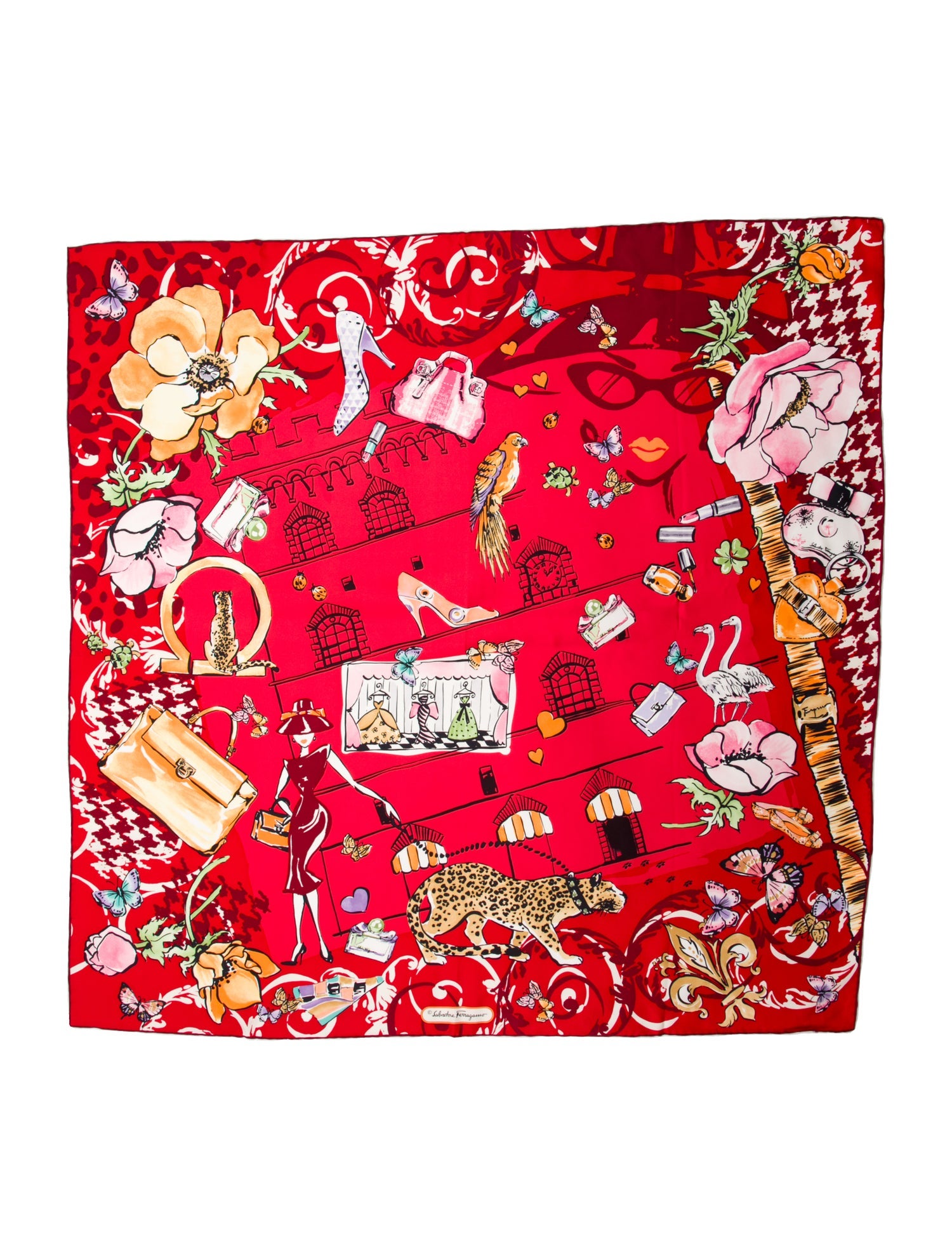 Salvatore Ferragamo Silk Printed Scarf