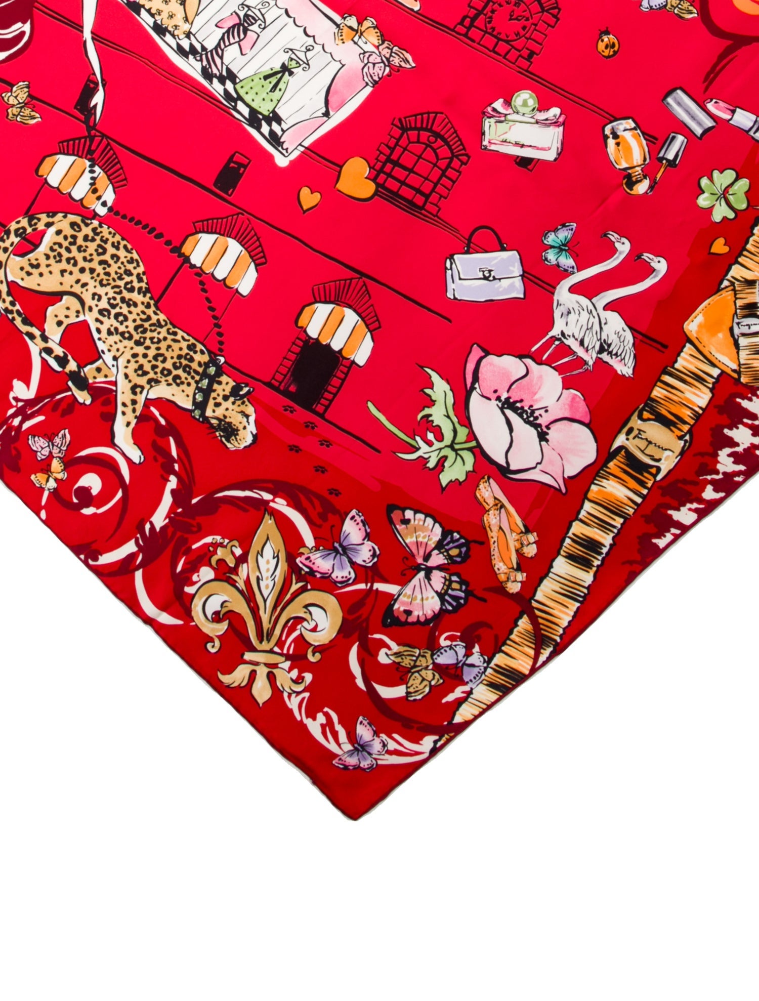 Salvatore Ferragamo Silk Printed Scarf