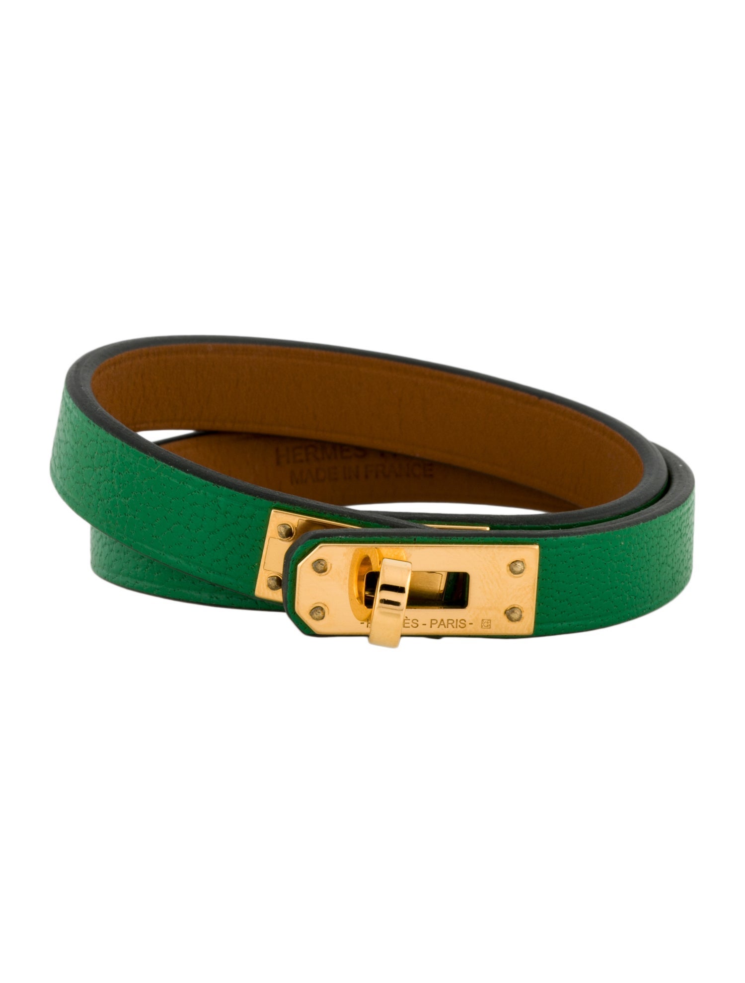 Hermès Leather Mini Kelly Double Tour Wrap Bracelet