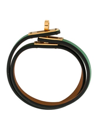 Hermès Leather Mini Kelly Double Tour Wrap Bracelet