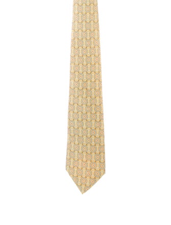 Hermès Silk Pattern Print Tie