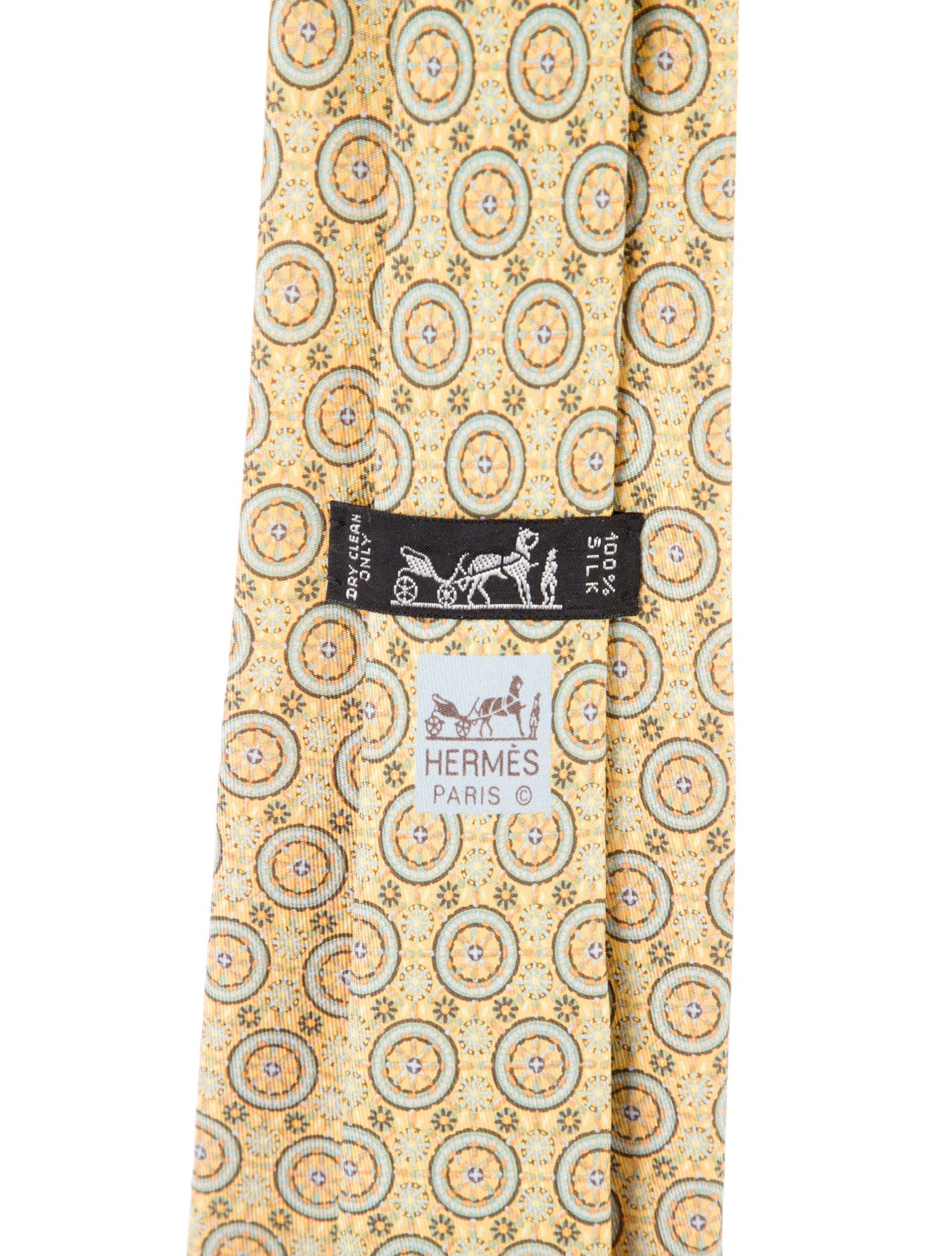 Hermès Silk Pattern Print Tie