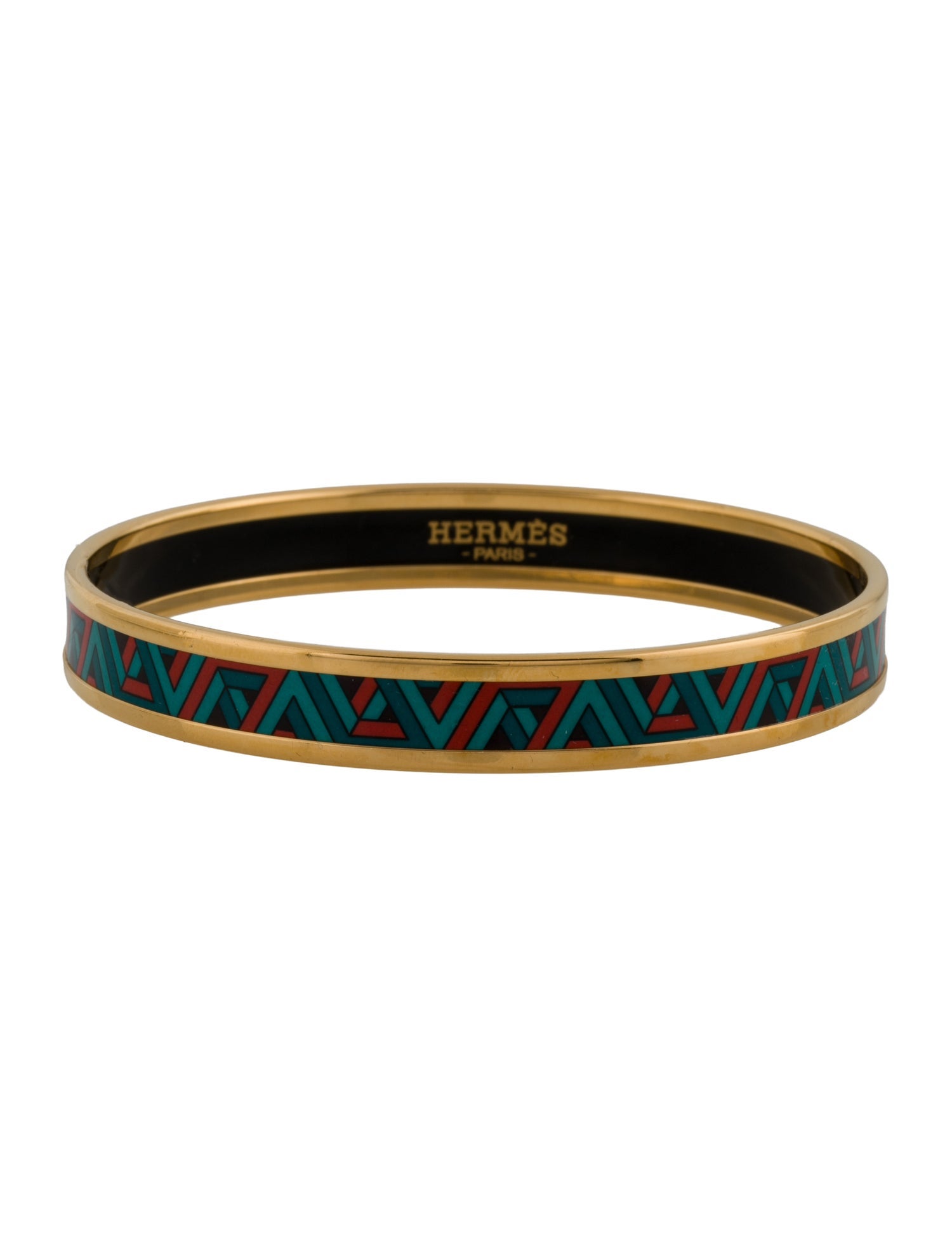 Hermès Narrow Enamel Bangle Bracelet