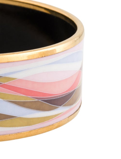 Hermès Enamel Wide Bangle Bracelet