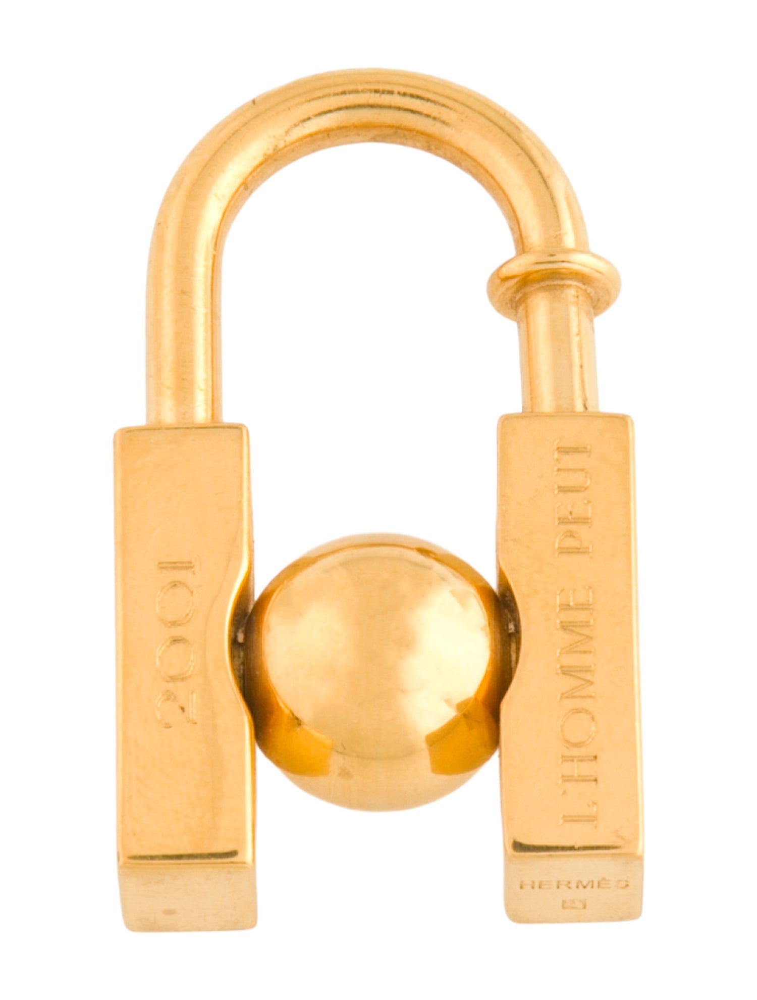 Hermès 2001 Limited Edition L'Homme Peut Embellir La Terre Cadena Lock Bag Charm