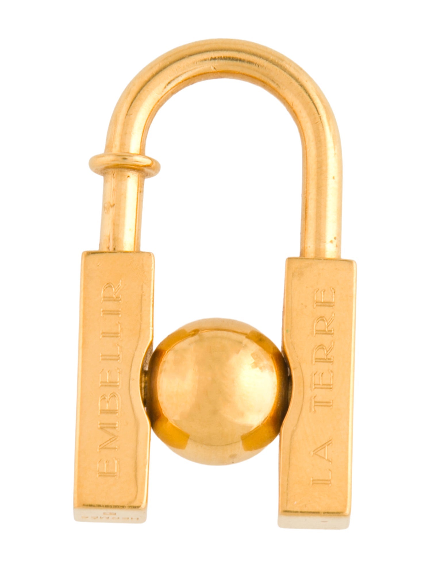 Hermès 2001 Limited Edition L'Homme Peut Embellir La Terre Cadena Lock Bag Charm