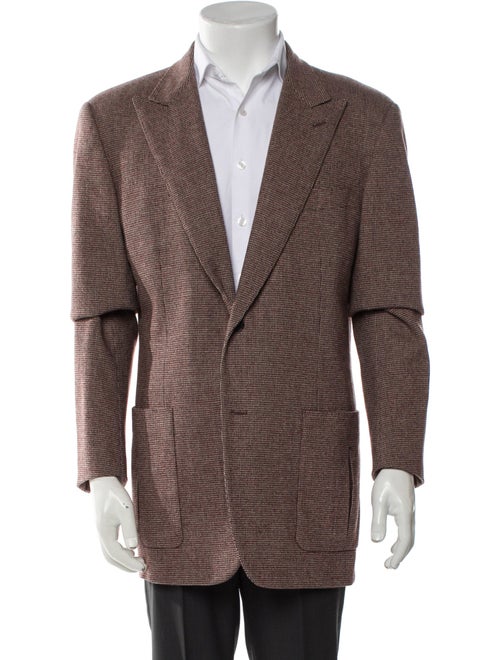 Hermès Wool Plaid Print Blazer