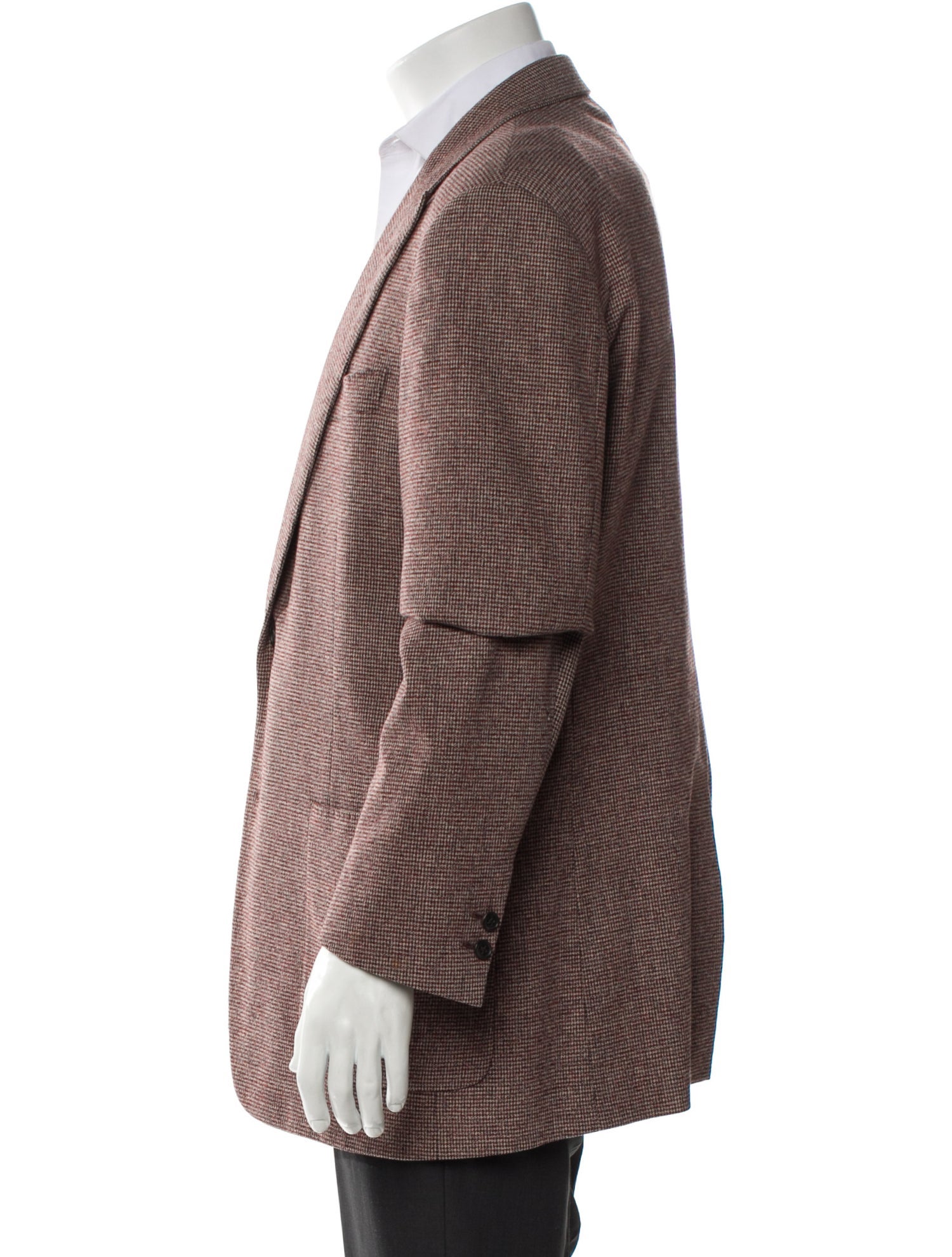 Hermès Wool Plaid Print Blazer