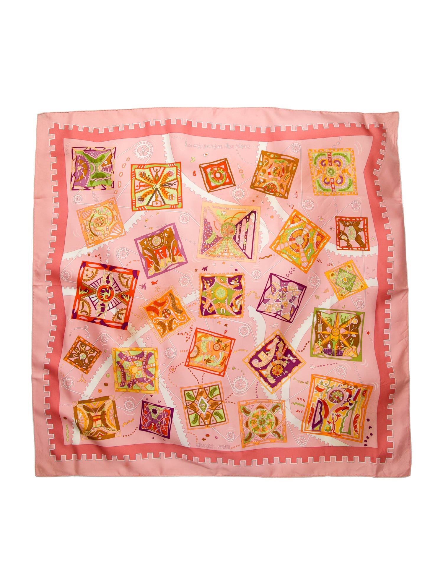Hermès La Mécanique des Idées Silk Scarf