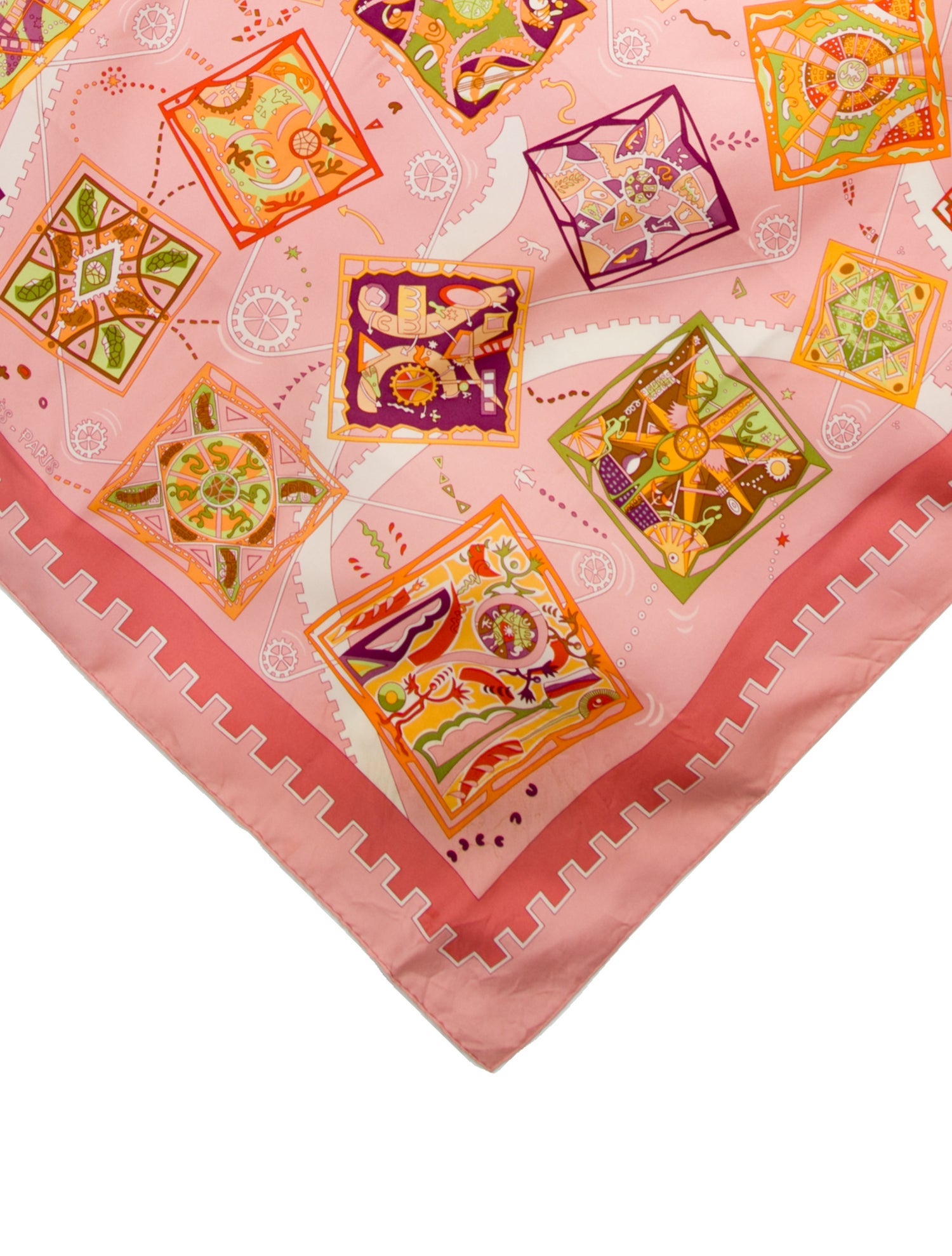 Hermès La Mécanique des Idées Silk Scarf