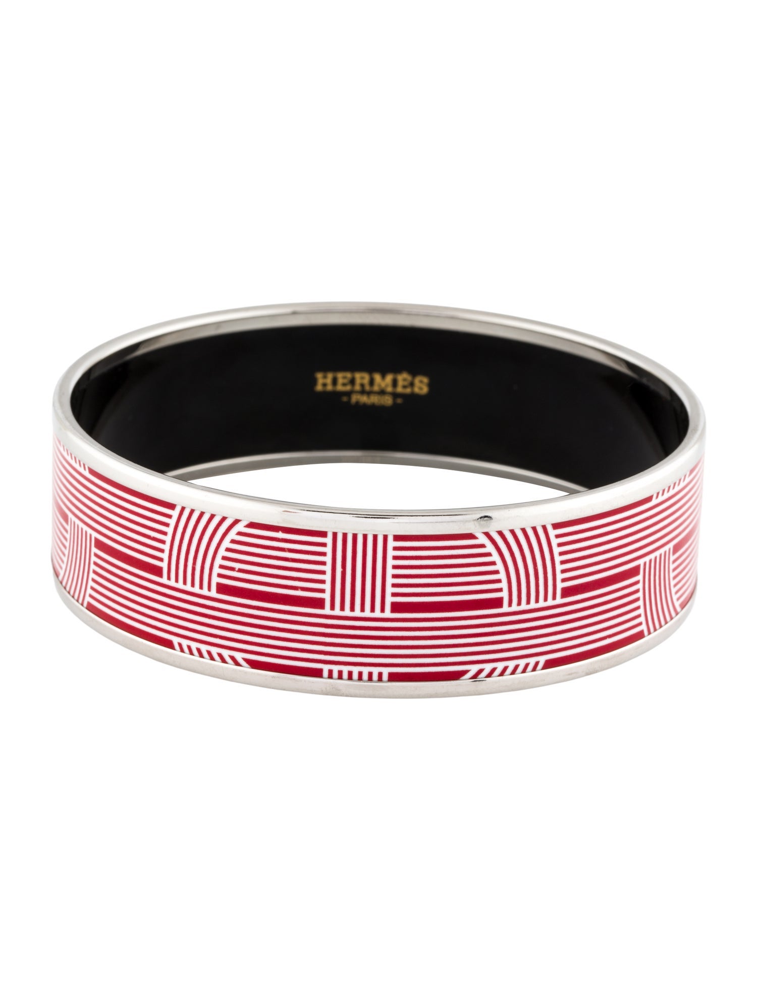 Hermès Enamel Wide Bangle Bracelet