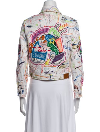 Hermès Floral Print Biker Jacket