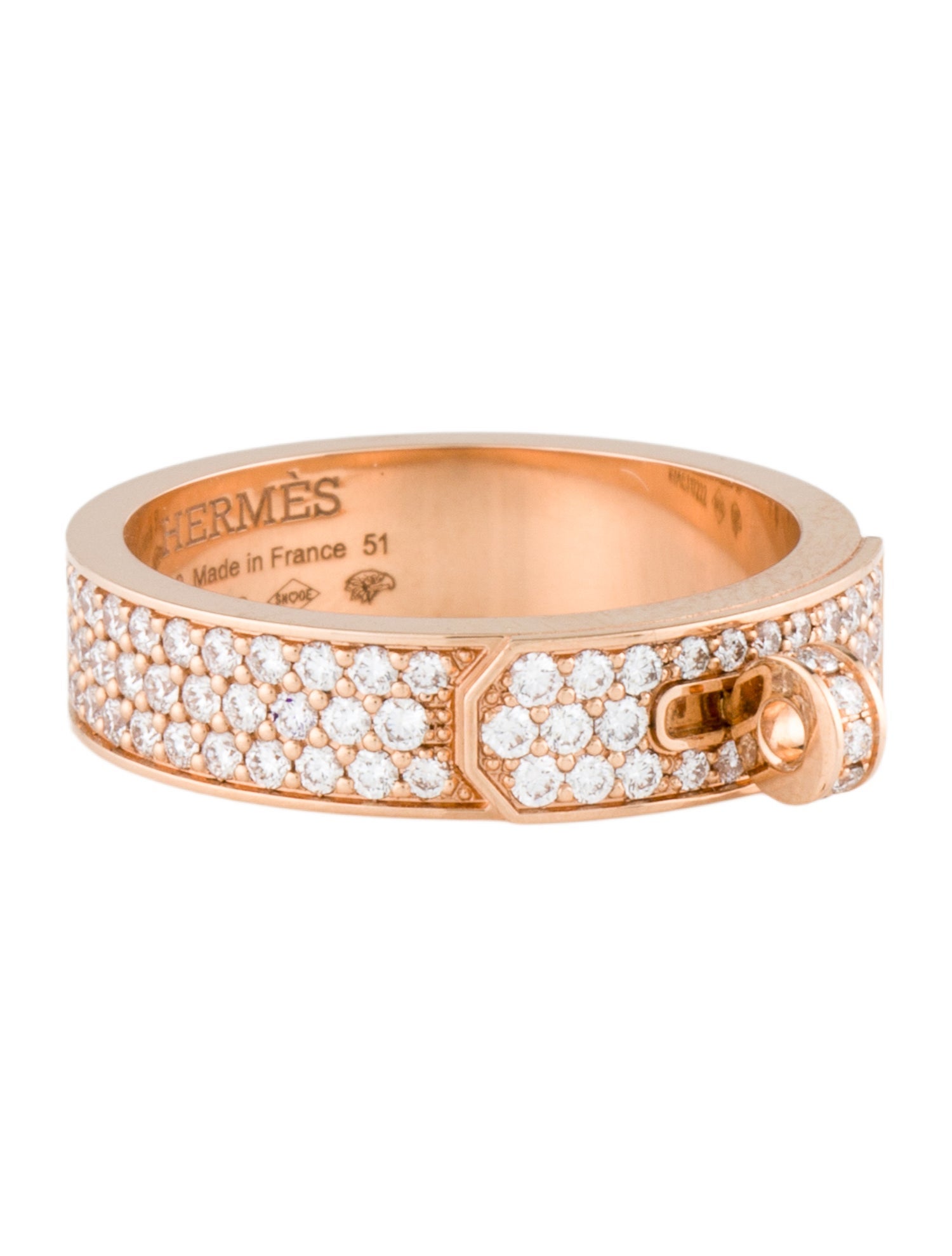 Hermès 18K Diamond Kelly Ring
