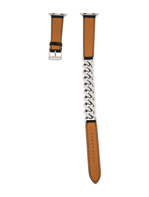 Hermès x Apple 20mm Fauve Gourmette Double Tour Watch Strap