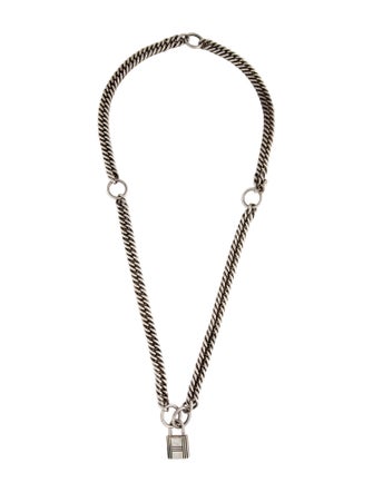 Hermès Cadenas Kelly Lock Curb Chain Necklace