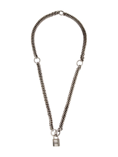 Hermès Cadenas Kelly Lock Curb Chain Necklace