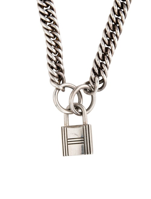 Hermès Cadenas Kelly Lock Curb Chain Necklace