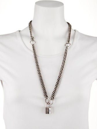 Hermès Cadenas Kelly Lock Curb Chain Necklace
