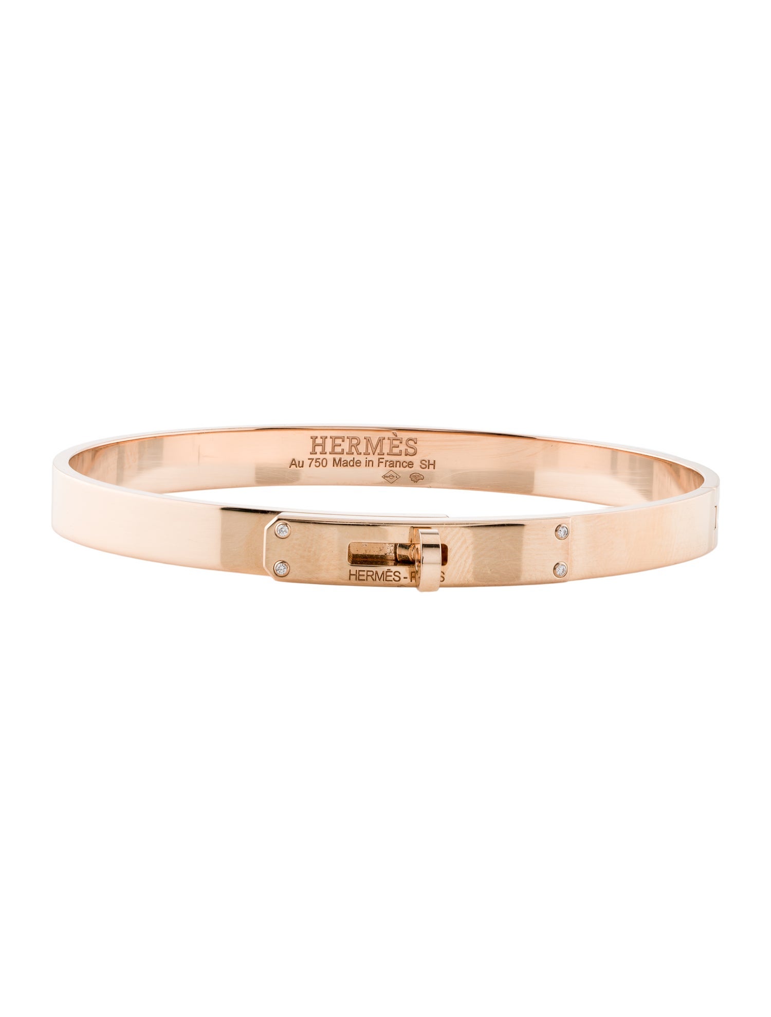 Hermès 18K Diamond Small Kelly Bracelet