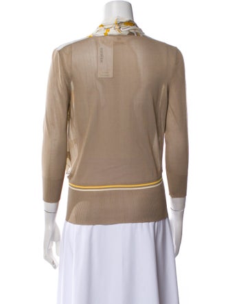 Hermès Printed V-Neck Sweater