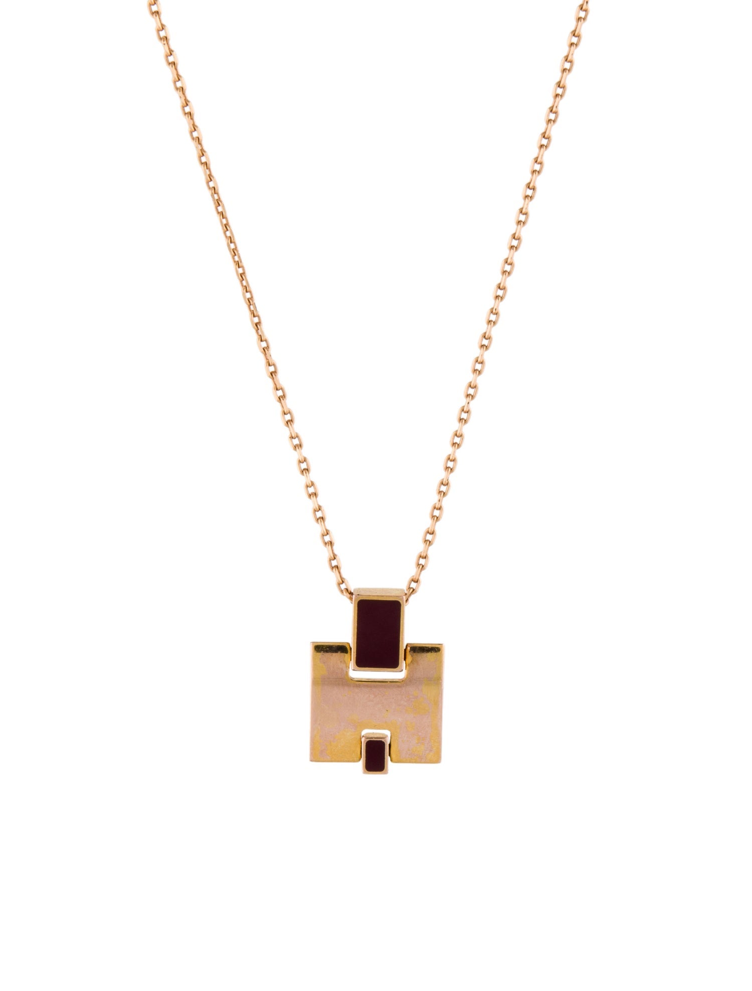 Hermès Enamel Eileen Pendant Necklace