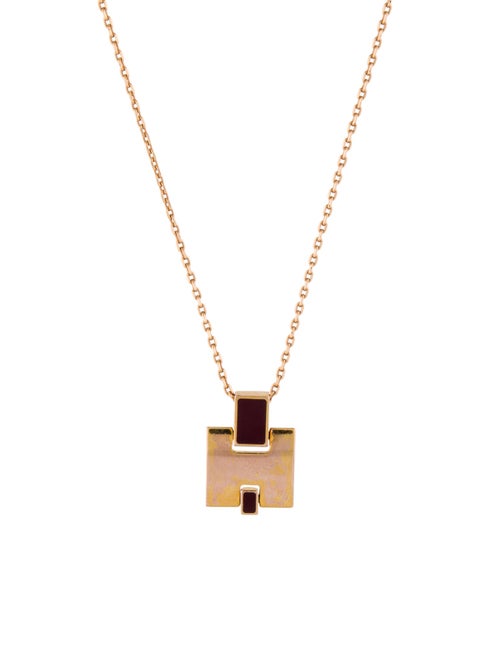 Hermès Enamel Eileen Pendant Necklace