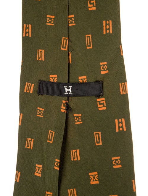 Hermès Patterned Silk Tie