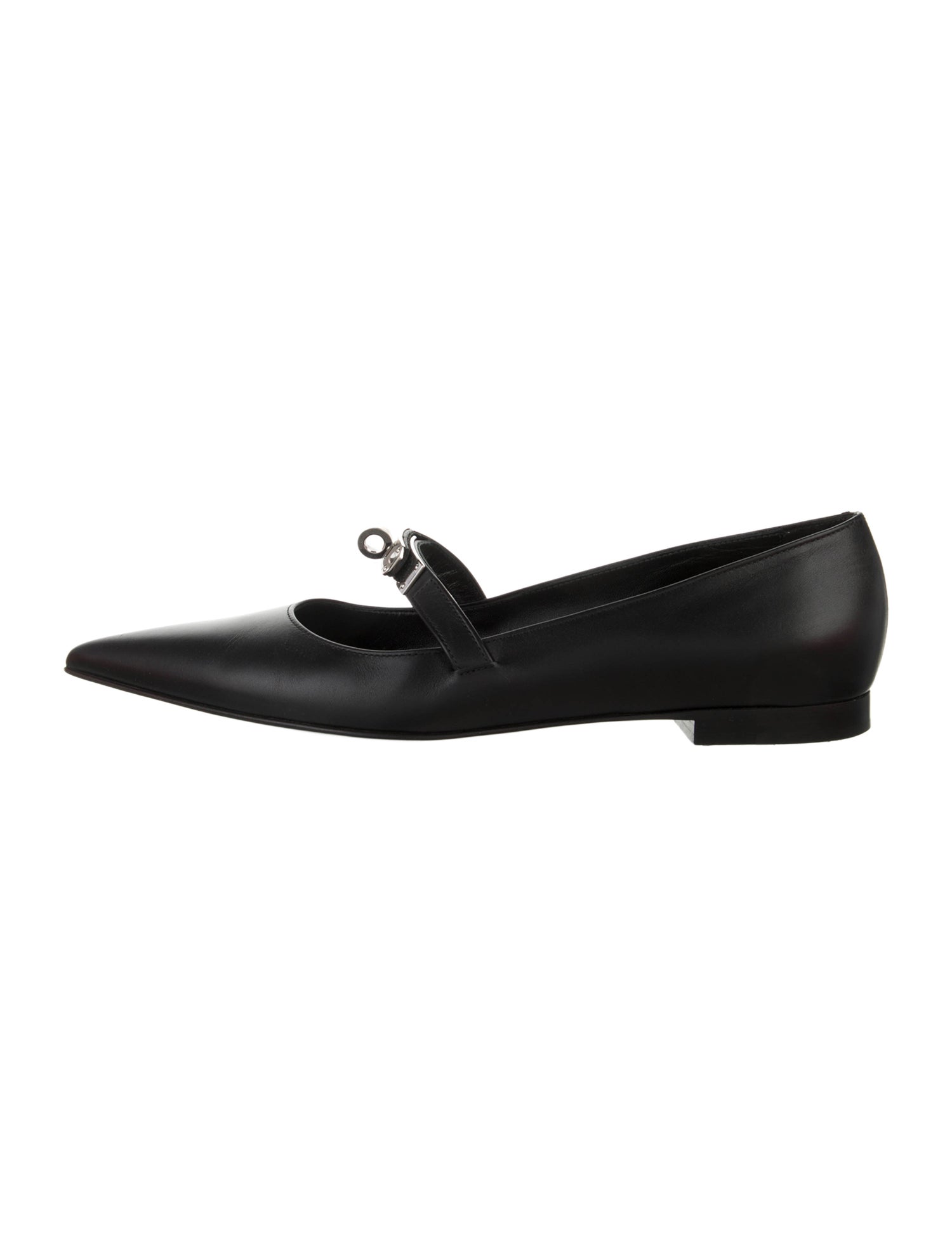 Hermès Kelly Leather Mary Jane Flats