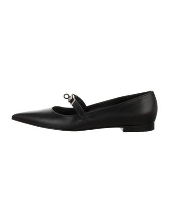 Hermès Kelly Leather Mary Jane Flats