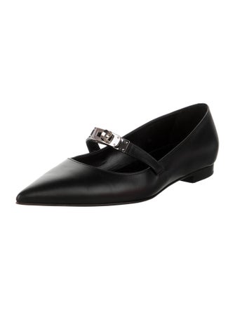 Hermès Kelly Leather Mary Jane Flats