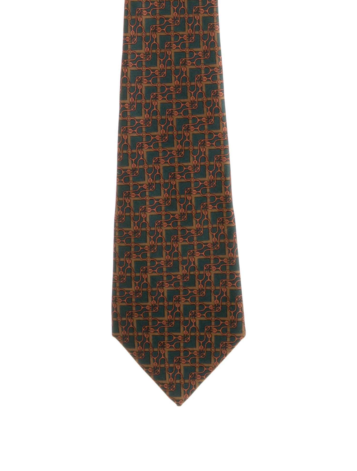 Hermès Patterned Silk Tie