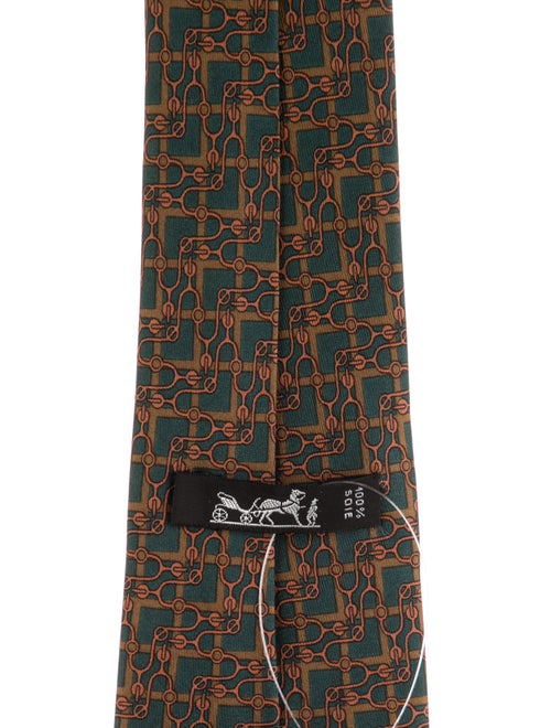 Hermès Patterned Silk Tie