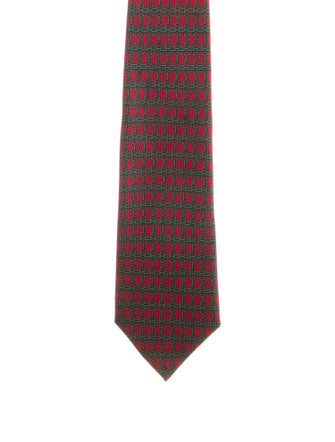 Hermès Patterned Silk Tie
