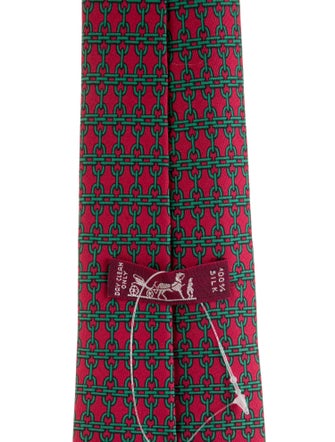 Hermès Patterned Silk Tie