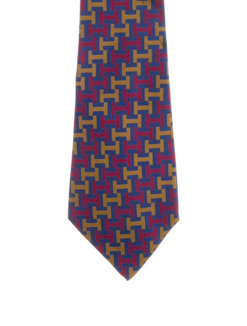 Hermès Patterned Silk Tie