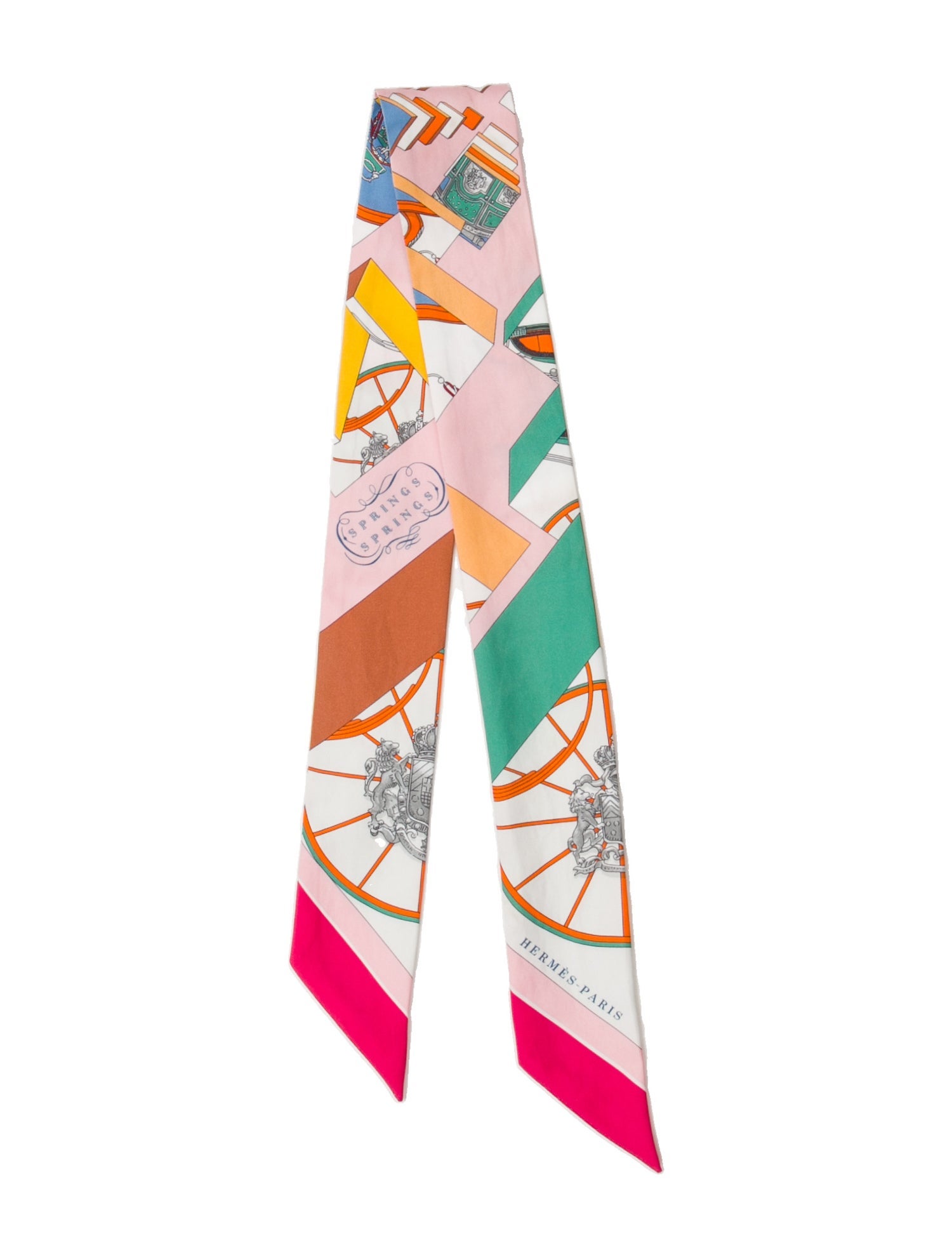 Hermès Springs Springs Silk Twilly Scarf