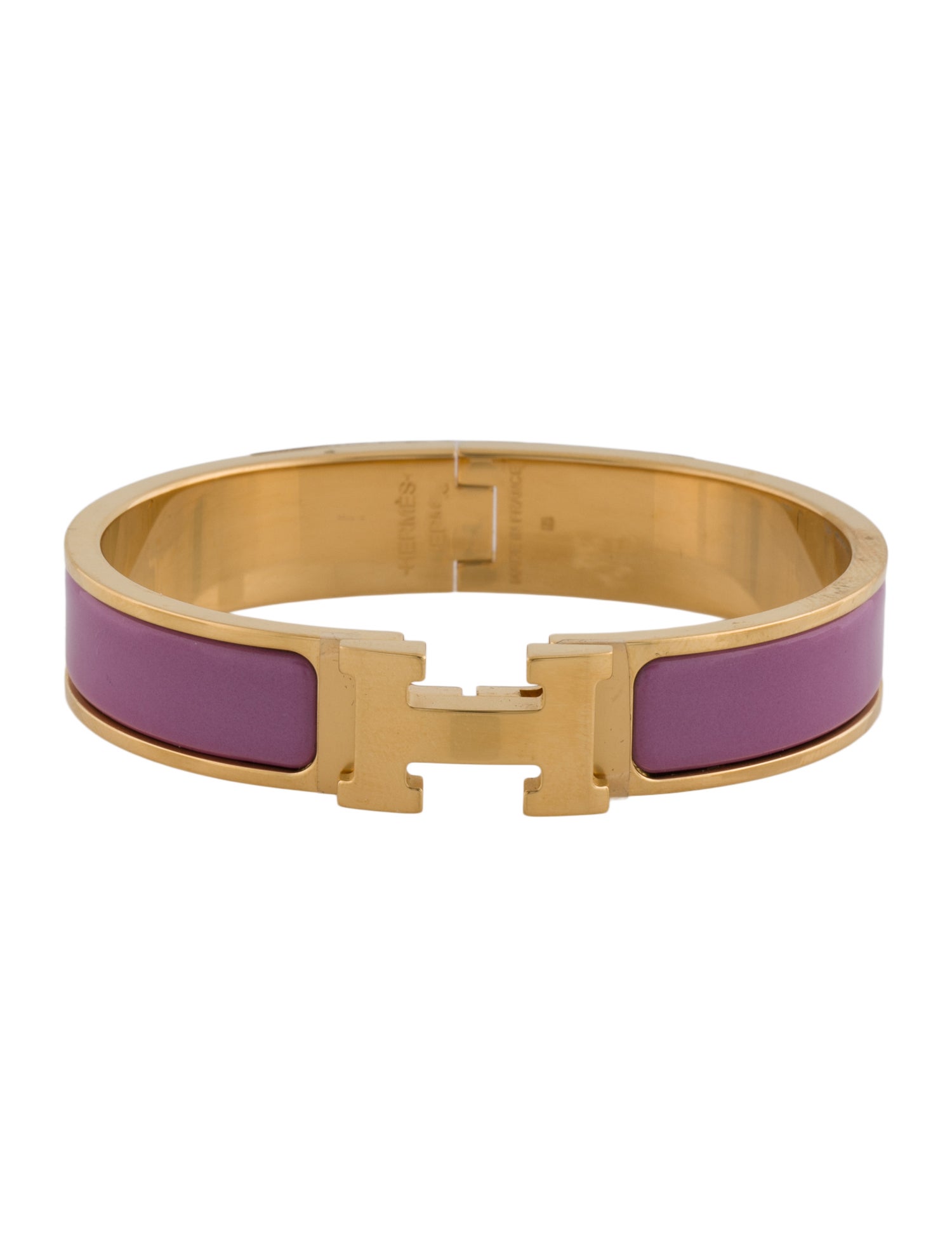 Hermès Enamel Clic H Bangle Bracelet