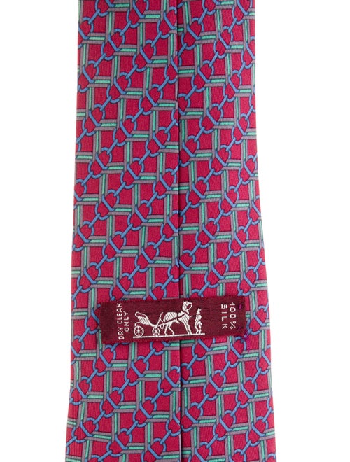 Hermès Patterned Silk Tie