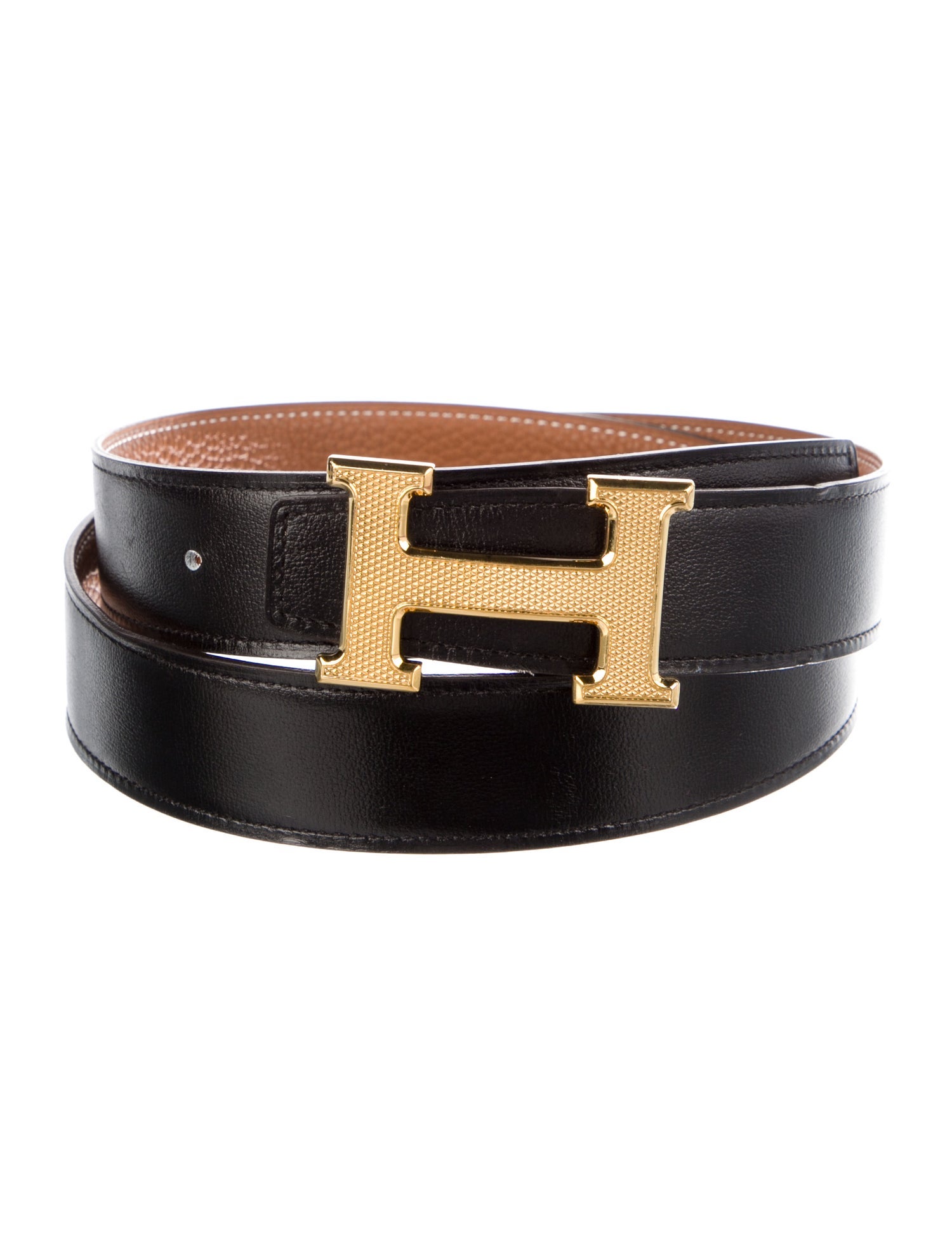 Hermès Reversible 32 mm H Guilloché Belt Kit